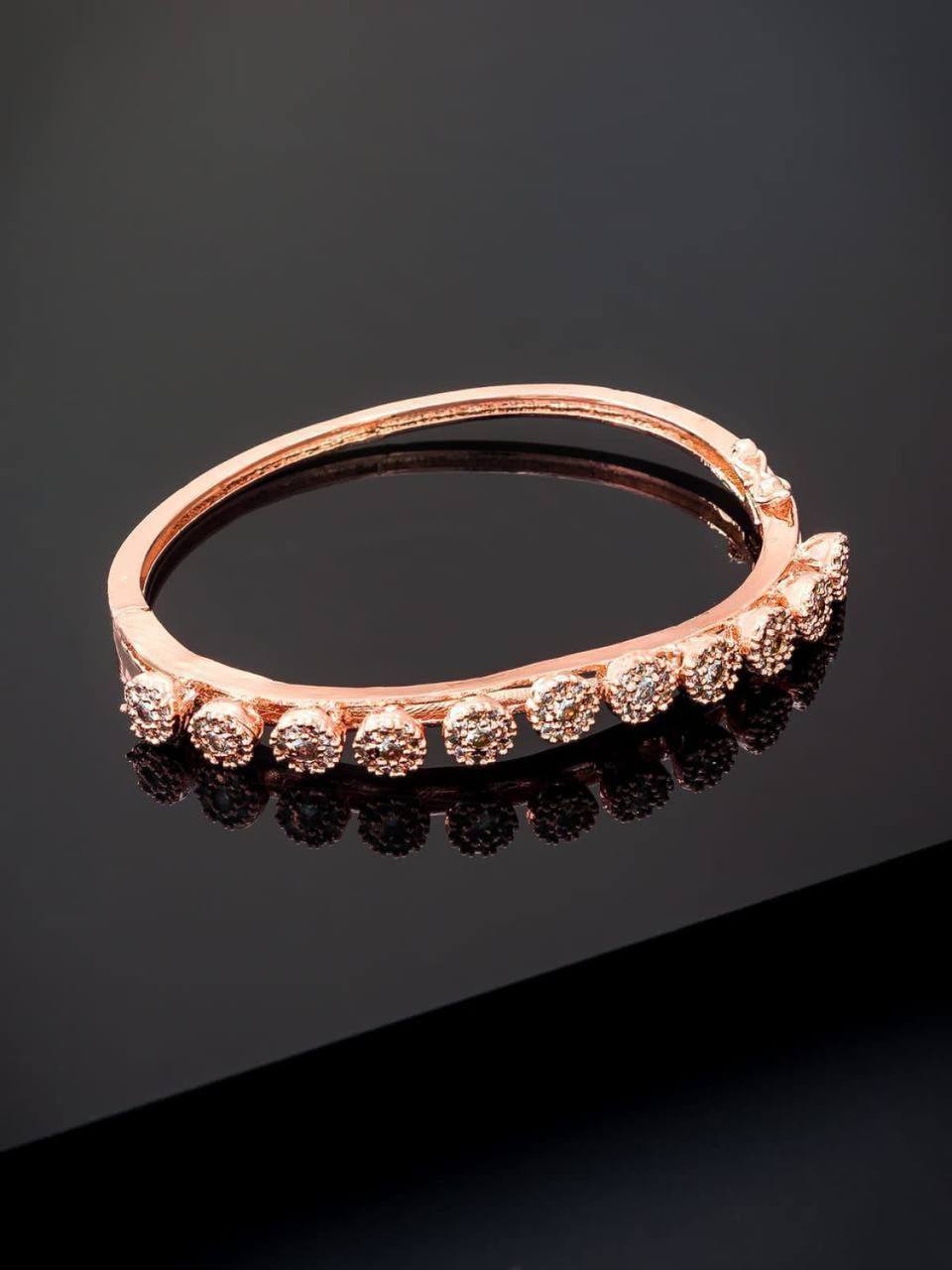 Rose Gold Sparkle Crystal Bangle