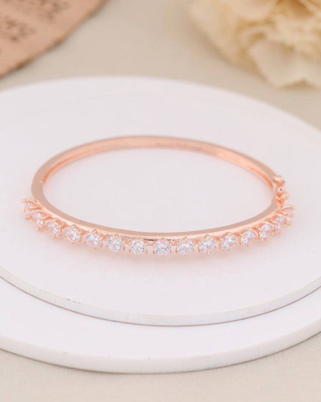 Rose Gold Sparkle Crystal Bangle