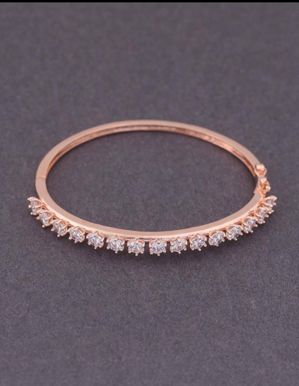 Rose Gold Sparkle Crystal Bangle