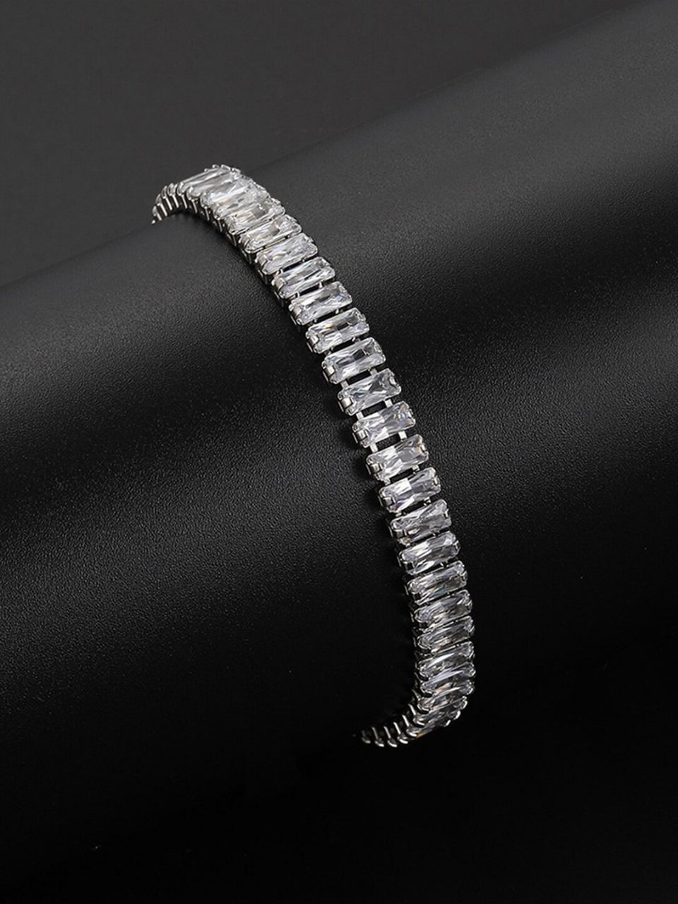 Classic Baguette Crystal Tennis Bracelet