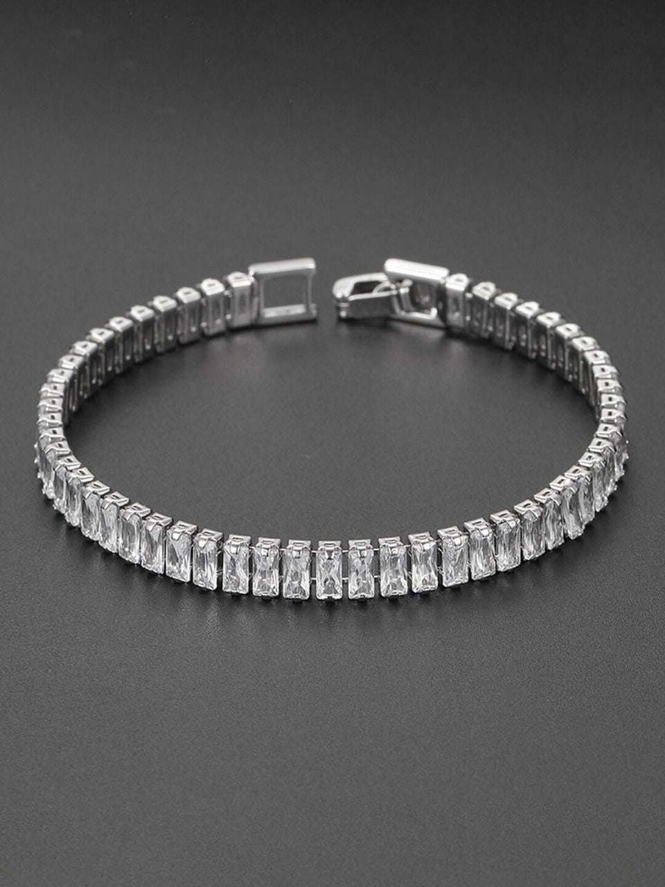 Classic Baguette Crystal Tennis Bracelet