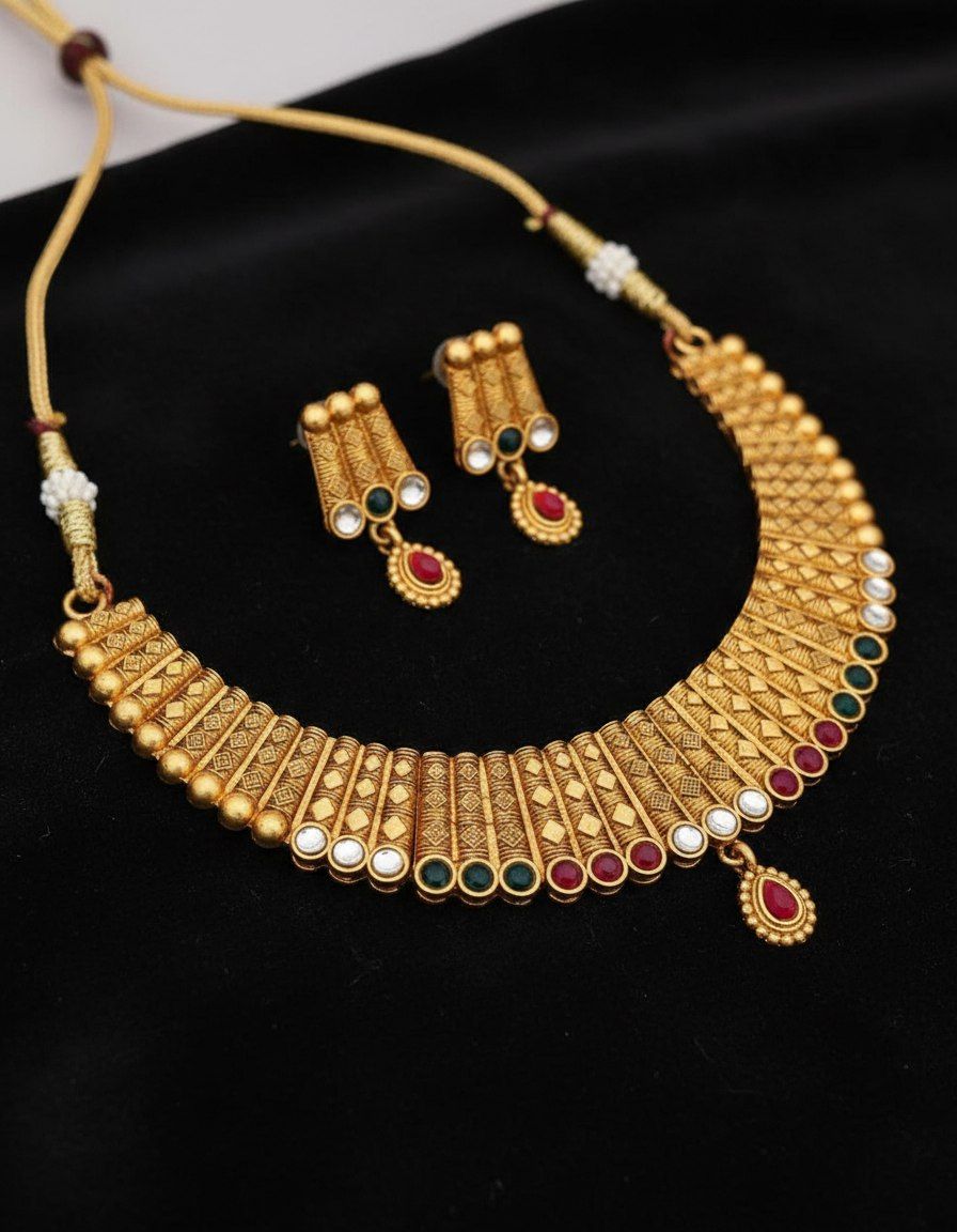 Heritage Temple Multi-Stone Choker Set