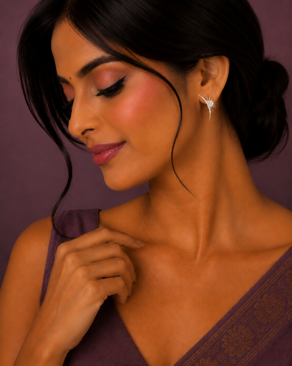 Radiant Sunburst Curve Earrings