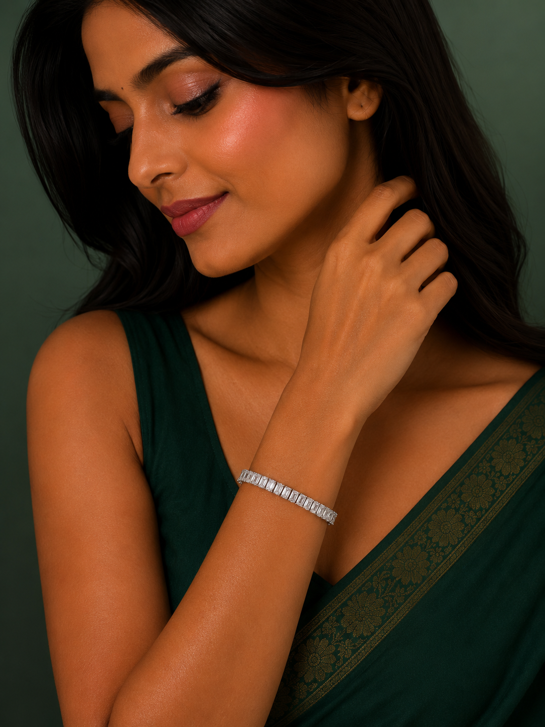 Classic Baguette Crystal Tennis Bracelet