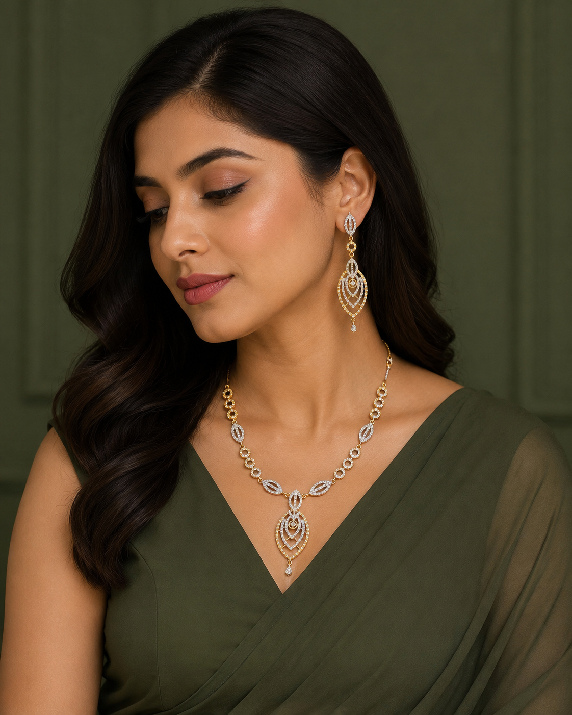 Royal Marquise Sparkle Necklace Set