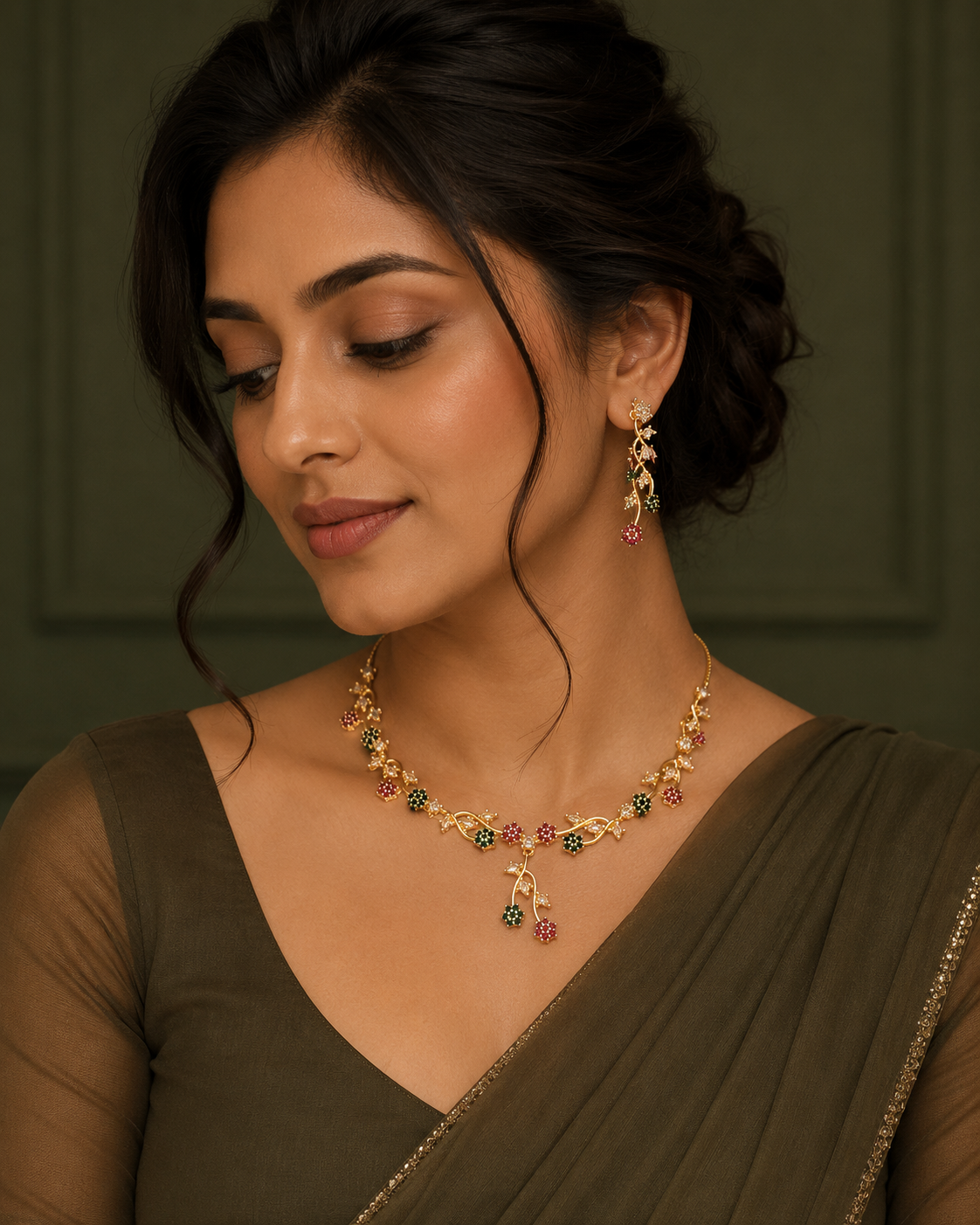 Blossom Vine Multicolor Necklace Set