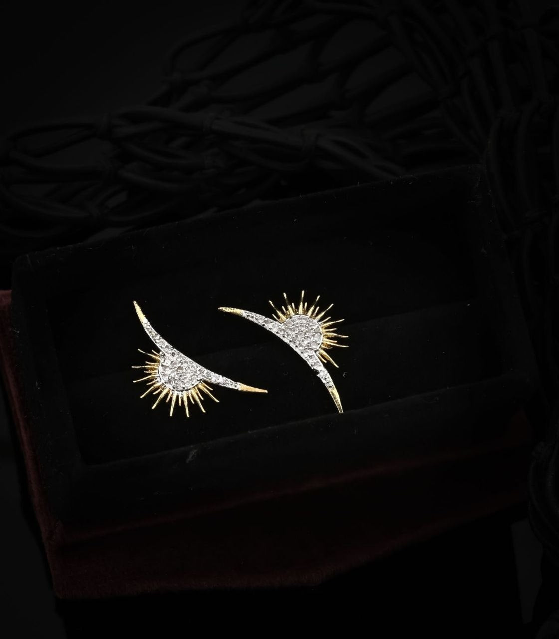 Radiant Sunburst Curve Earrings