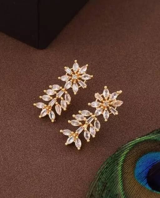 Crystal Floral Vine Earrings